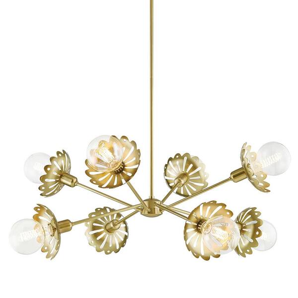 Alyssa 8-Light Aged Brass Chandelier