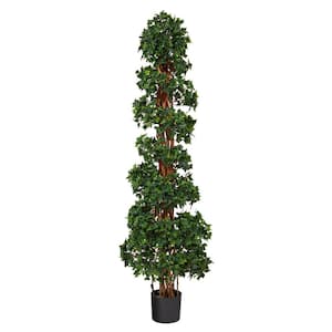 5.5ft. English Ivy Topiary Spiral Artificial Tree UV Resistant (Indoor/Outdoor)