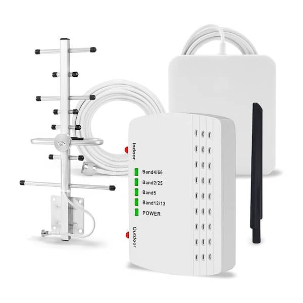 Cell Phone Signal Booster Up to 6000 Sq.Ft 2 Indoor Antennas Boosts 4G 5G LTE Data for All U.S. Carriers FCC Approved