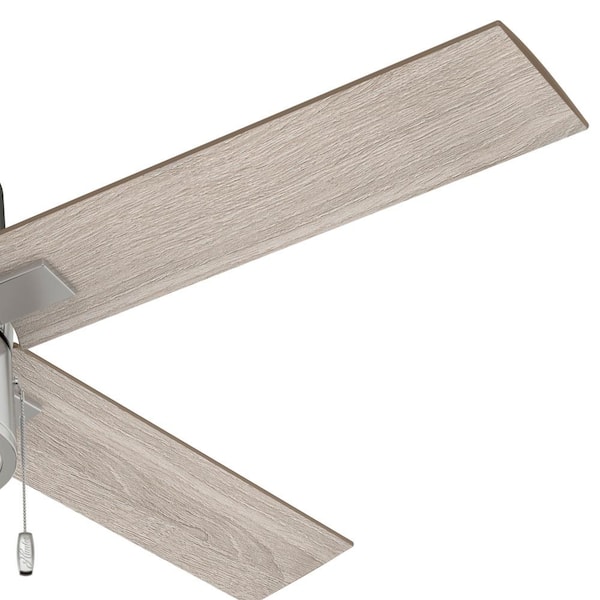 Hunter - Beck 52 in. LED Indoor Brushed Nickel Ceiling Fan with Light Kit