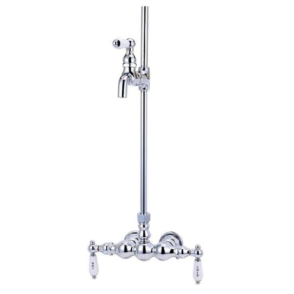 Elizabethan Classics TW19 2-Handle Claw Foot Tub Faucet without Handshower in Satin Nickel