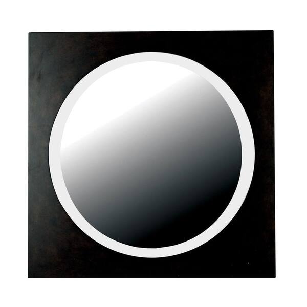 Unbranded Eclipse 34 in. Round MDF Framed Mirror