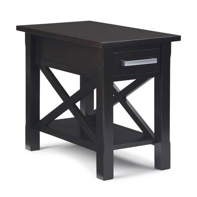 Simpli Home Kitchener 21 In Wide Hickory Brown Solid Wood Contemporary End Side Table Axcrkit03 Hic The Depot - White Narrow End Table With Storage Simpli Home Kitchener 21 In Wide Hickory Brown Solid Wood Contemporary End Side Table Axcrkit03 Hic The Depot - White Narrow End Table With Storage