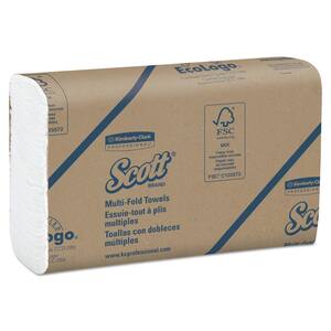 Essential Multi-Fold Towels 8 x 9 2/5 in White (250 Sheets per Pack, 16 Packs per Carton)