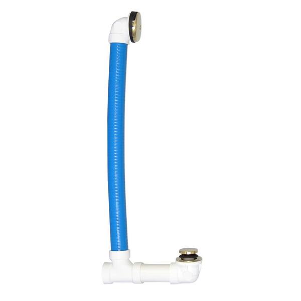Barclay Products 36 in. Hidden Leg Tub Drain in Polished Brass