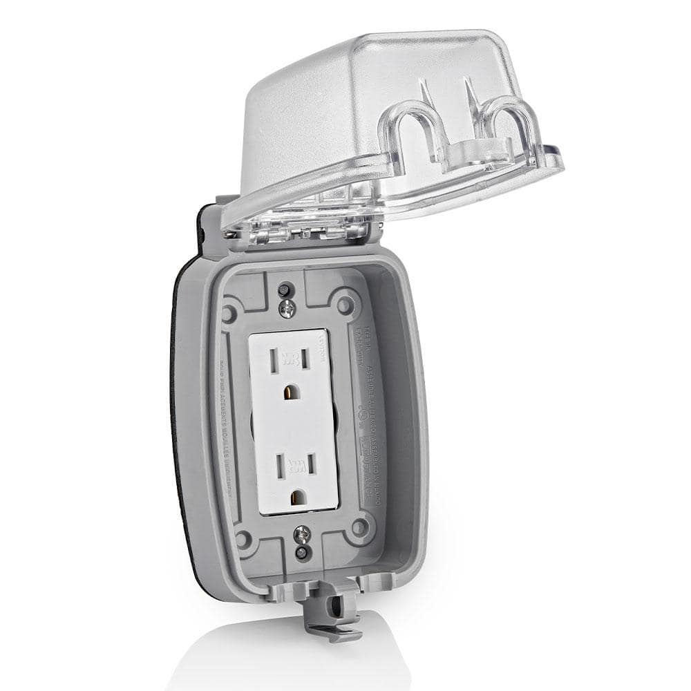 Leviton White 15A Weather and Tamper Resistant Duplex Outlet