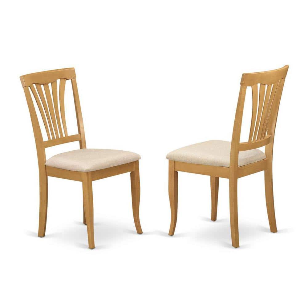 Natural Oak 7-Piece Oval Dining Set with High Back Chairs