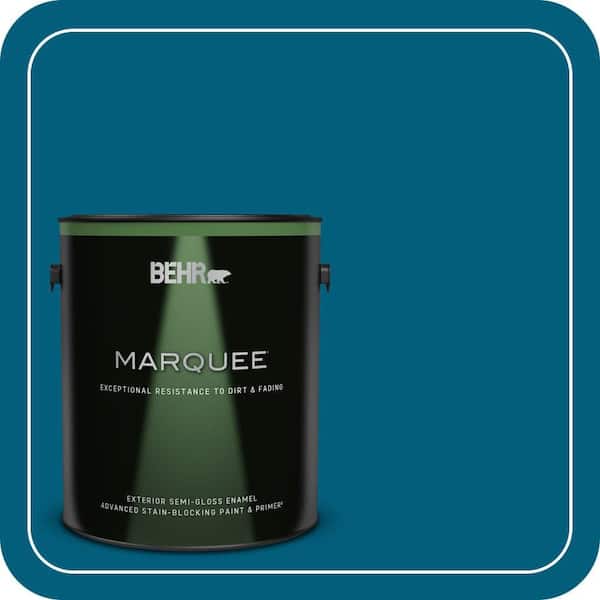 BEHR MARQUEE 1 gal. #MQ5-62 Blue Edge Semi-Gloss Enamel Exterior Paint & Primer