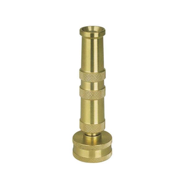 Awpeye 2 Pack Brass Hose Nozzle Heavy-Duty Brass Adjustable Twist Hose Nozzle 