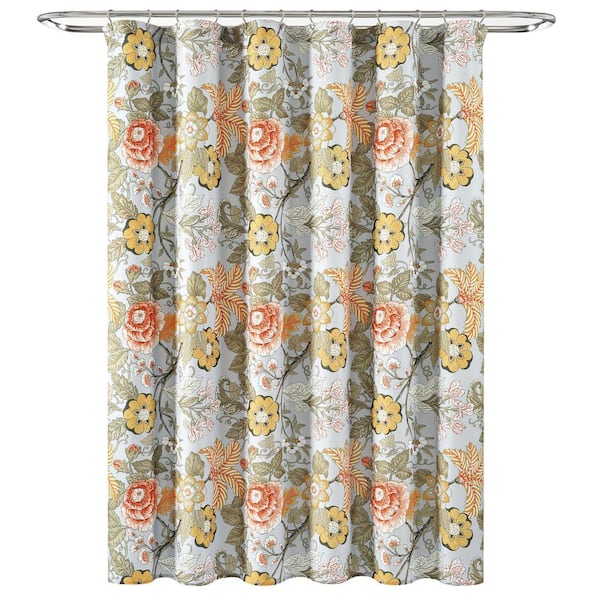 Lush Decor 72 In X Sydney, Brown And Gray Shower Curtain