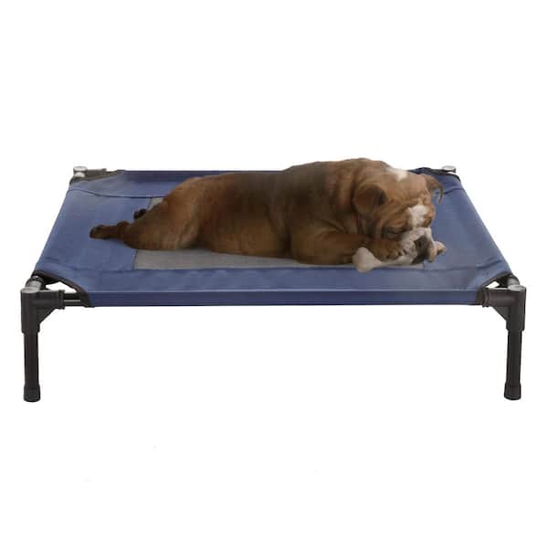 Medium Navy Blue Elevated Pet Bed