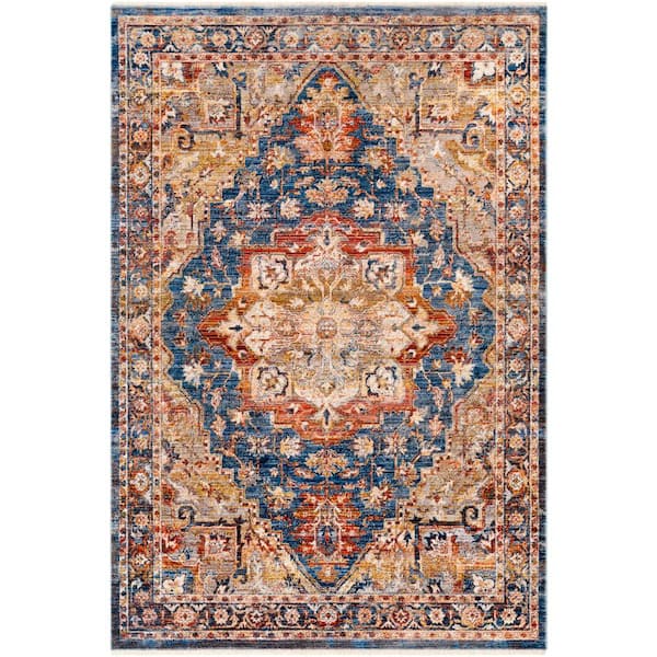 Livabliss Vincent Burnt Orange Oriental 5 ft. x 8 ft. Indoor Area Rug