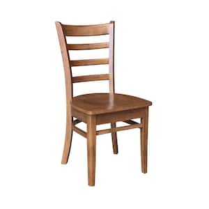 Emily Distressed Oak Solid Wood Dining Side Chair (Set of 2)