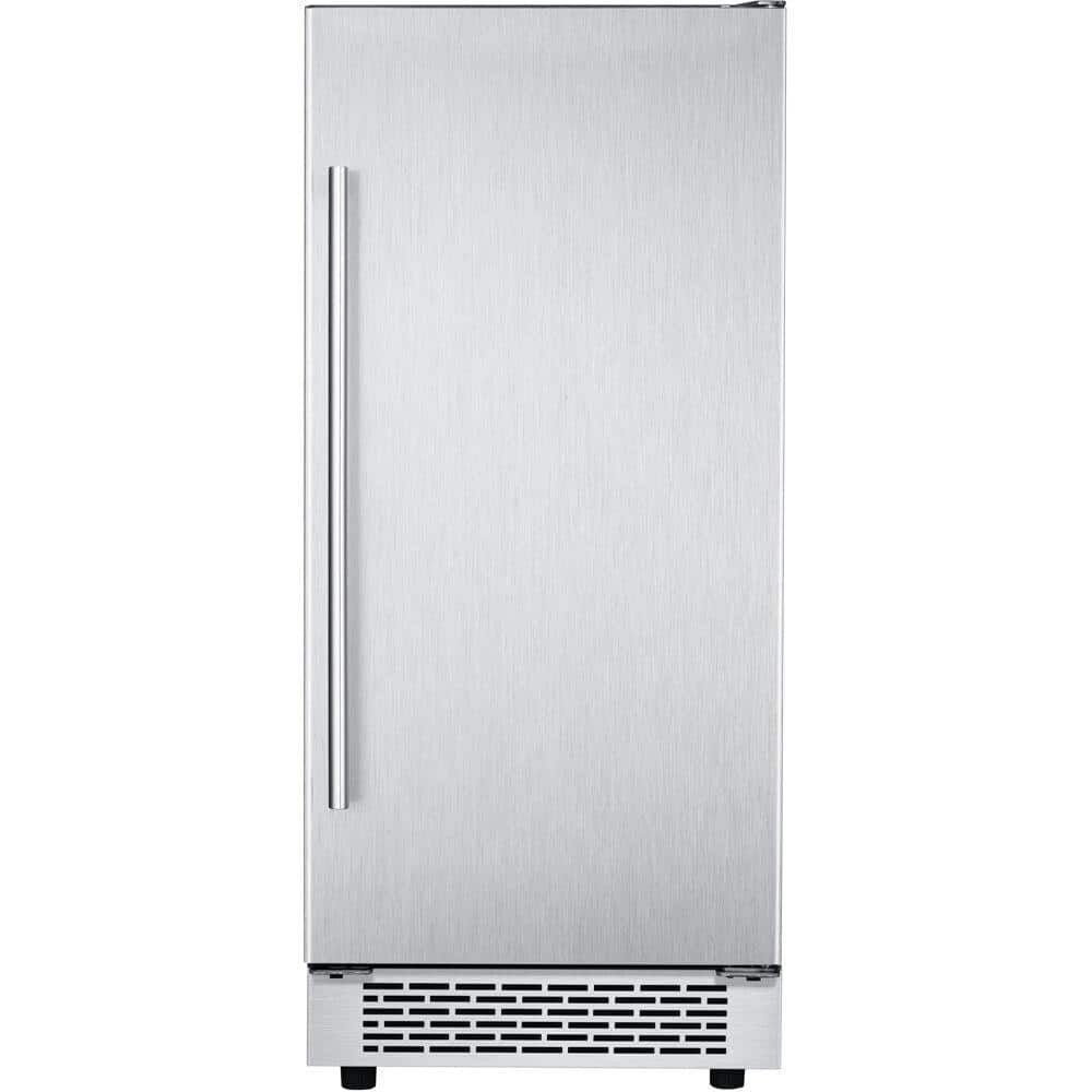 Hanover Library Series 32 lb. Built-In/Freestanding Ice Maker in Stainless Steel, Silver
