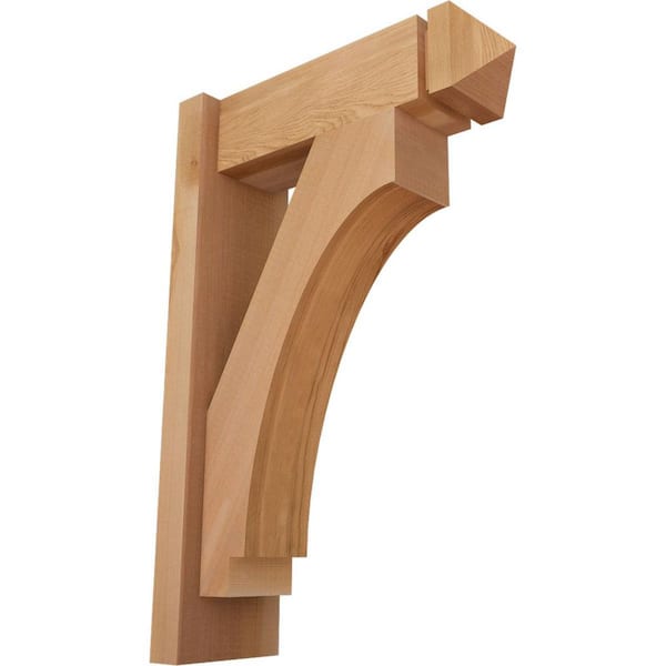 Ekena Millwork 6 in. x 24 in. x 16 in. Western Red Cedar Imperial Arts and Crafts Smooth Outlooker