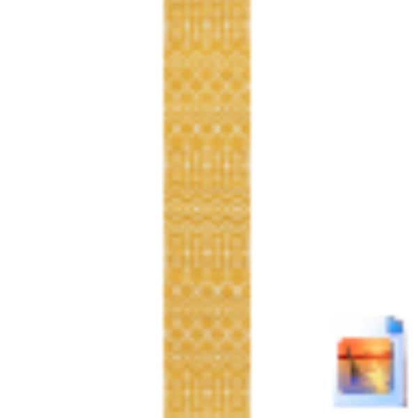 Unique Loom Moroccan Trellis Yellow 2 ft. x 9 ft. 10 in. Runner Rug