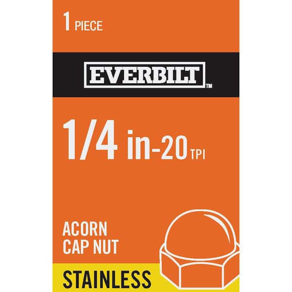 Everbilt 1/4 in.-20 Stainless Steel Cap Nut