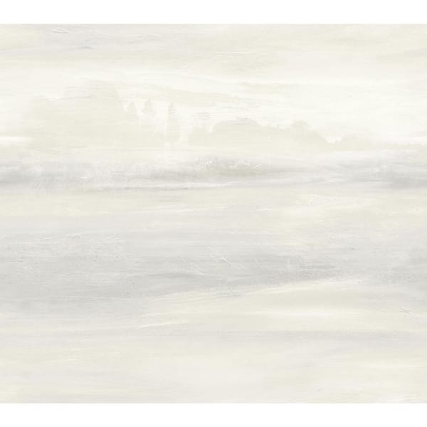 Soothing Mists Scenic White Wallpaper