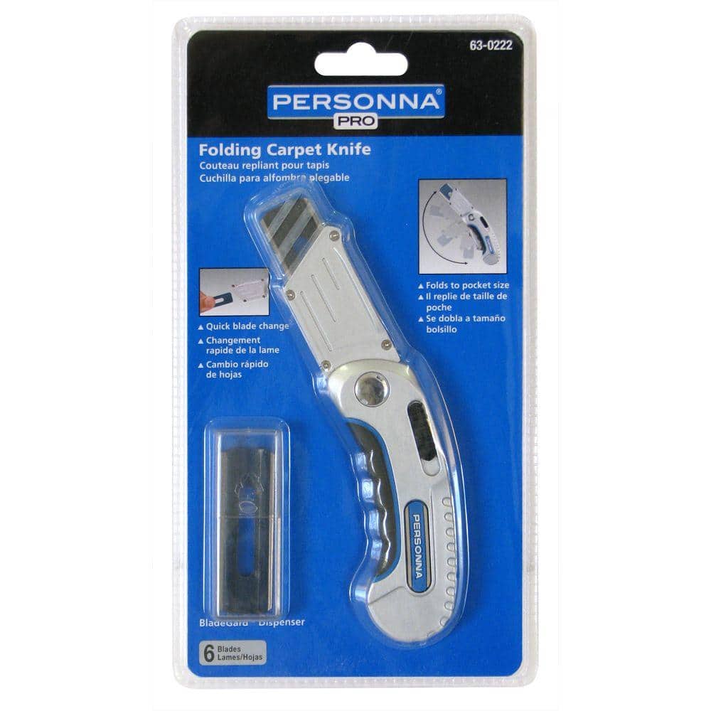 PERSONNA Heavy Duty Carpet Row Cutter Utility Knives with Molded Grip Blades USA 