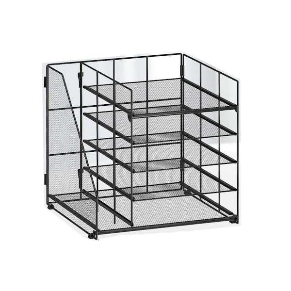 EASEPRES 5-Tier Wall Mount Mail Organizer - Metal Chicken Wire File Holder For Home Office Storage - View #7