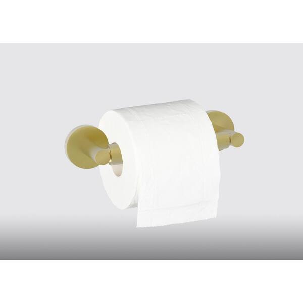 Wall Mounted Gold Bathroom Double Post Swivel Satin Nickel Paper Towel  Holder