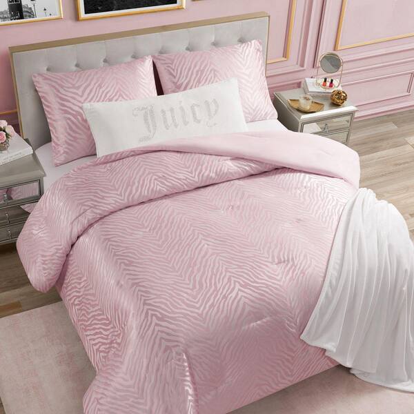 JUICY COUTURE Sparkle Zebra Jacquard 2-Piece Pink Marshmallow