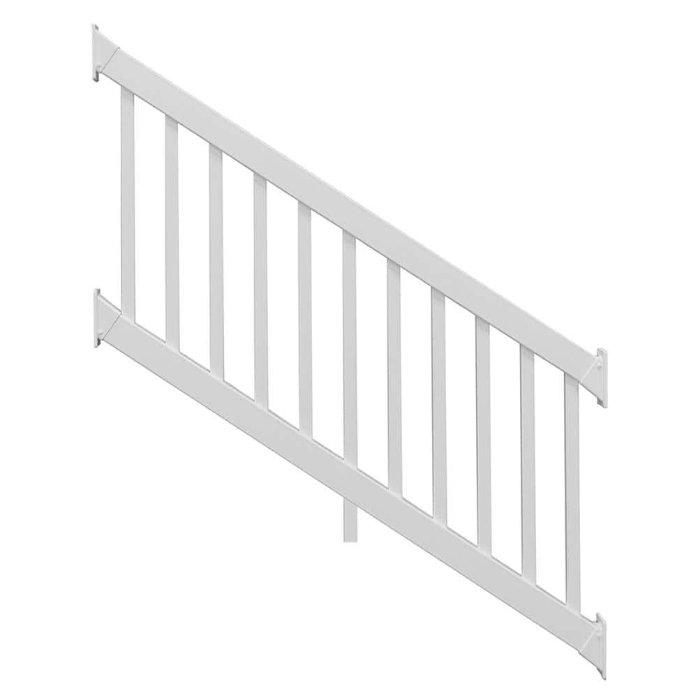 Weatherables Naples 3.5 ft. H x 8 ft. W White Vinyl Stair