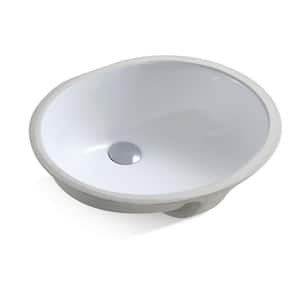 Westmere 16 in. Oval Undermount Bathroom Sink in White