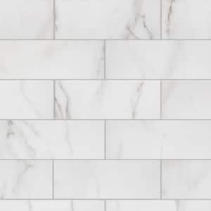 Michelangelo Calacatta Matte 3.75 in. x 12 in. Porcelain Floor and Wall Tile (6.25 sq. ft.)