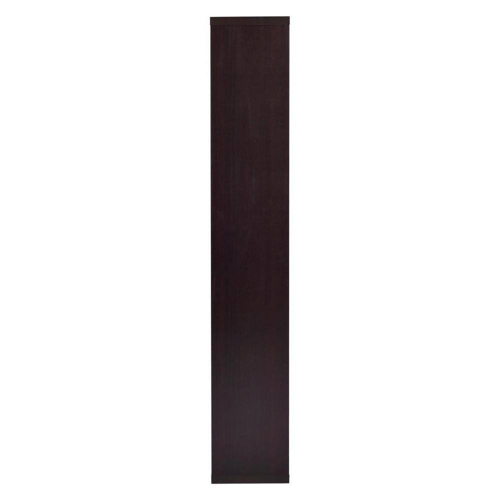 Cappuccino Brown Asymmetrical Cube Wood Bookcase