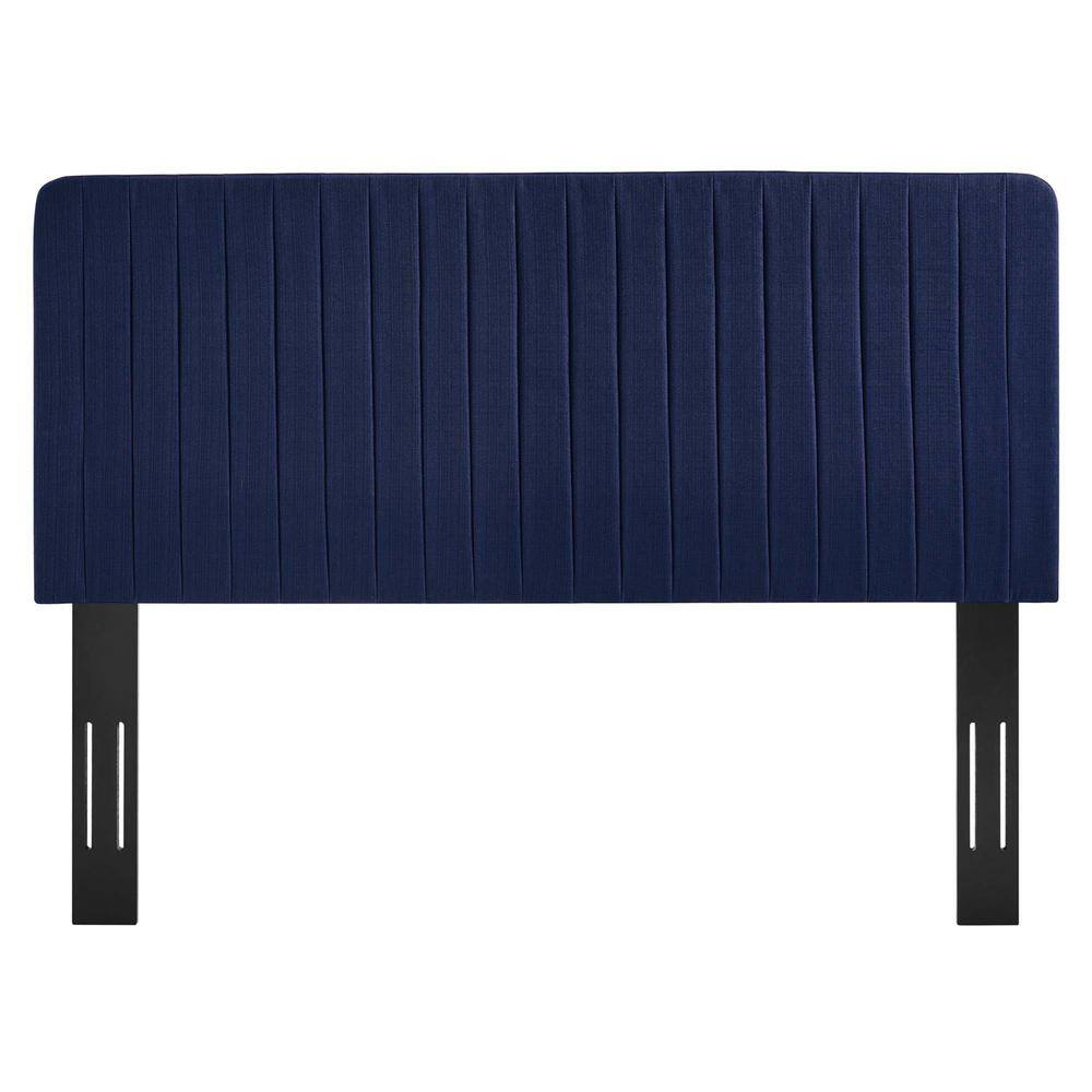 Royal Blue Tufted Upholstered California King Headboard
