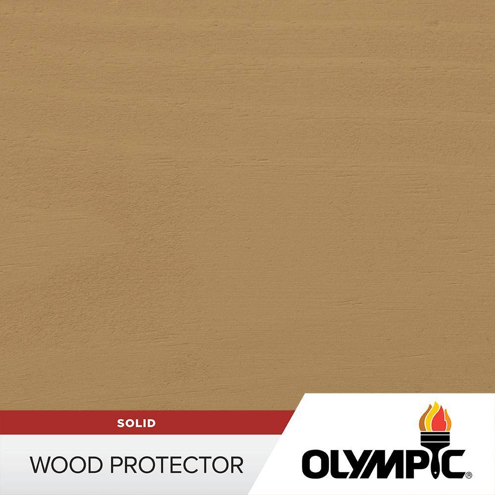 Olympic 1 gal. Chamois Exterior Solid Wood Protector Stain Plus Sealant