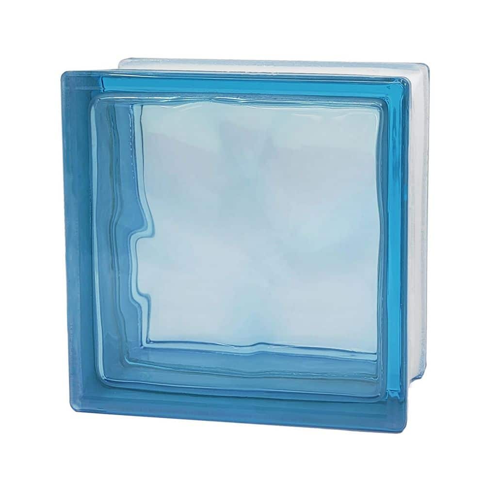 Basic Series 7.5 in. x 7.5 in. x 3.125 in. Azure Wave Pattern Glass Block (5-Pack) price history on PriceWatchPro