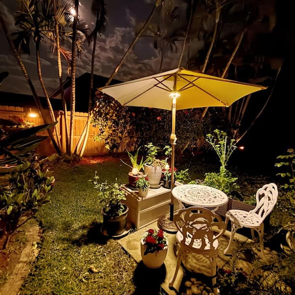 light kits for patio umbrellas Umbrite Solar Umbrella String Lights 72 Ultra Bright Warm White LED or playing games outdoors Remote Control Patio Umbrella Light