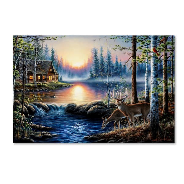 Trademark Fine Art 16 in. x 24 in. Total Bliss by Chuck Black Hidden Frame Animal Wall Art