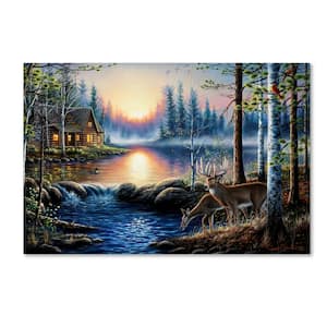 22 in. x 32 in. Total Bliss by Chuck Black Hidden Frame Animal Wall Art