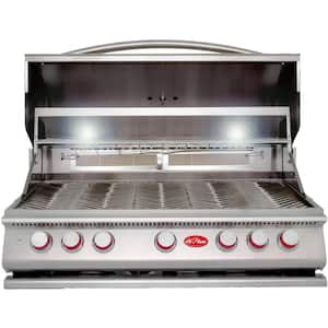 5-Burner Built-In Stainless Steel Propane Gas Grill with Rotisserie