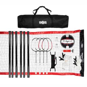32 ft. Outdoor Volleyball and Badminton Net with Carrying Bag Accessories Set