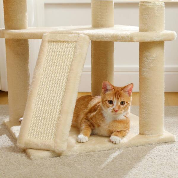 cenadinz 51 in. Cat Climbing Tower Cat Condo Multi-Level Cat
