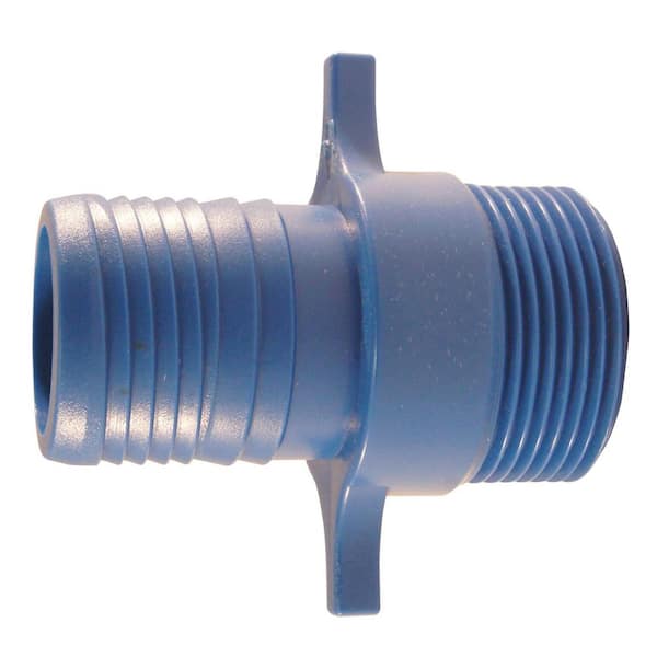 Apollo 1 in. Barb Insert Blue Twister Polypropylene x MPT Adapter Fitting