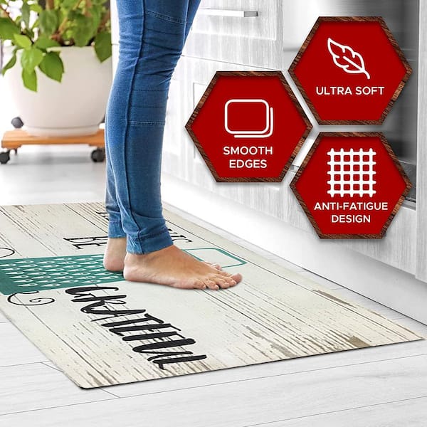 Chef Gear Novelty Anti-Fatigue Kitchen Mat, Wine, 17.5 in. x 60 in.