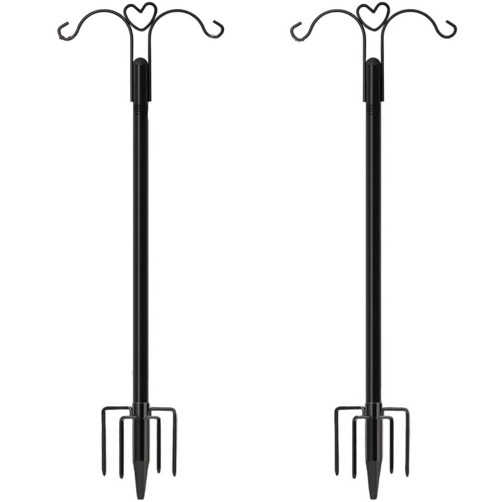 PALEO 108 in. Double Shepherds Hooks for Outdoor, Bird Feeder Pole 2-Pack price history on PriceWatchPro