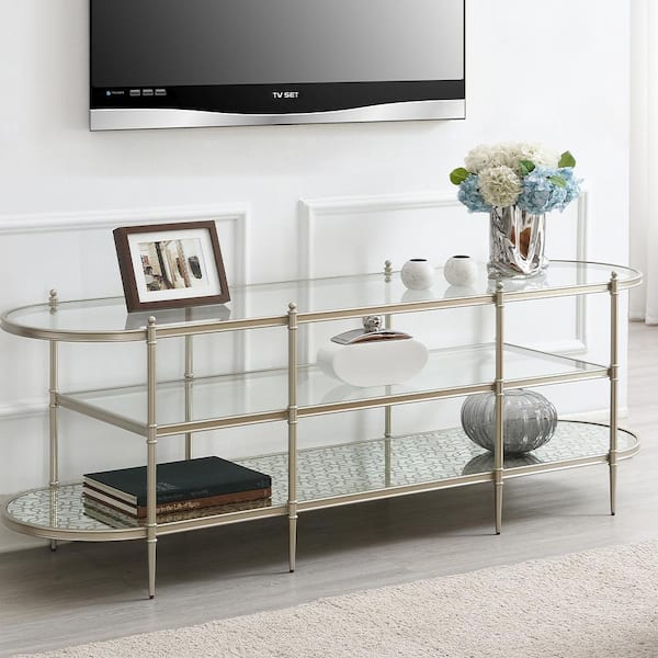 Silver entertainment center discount
