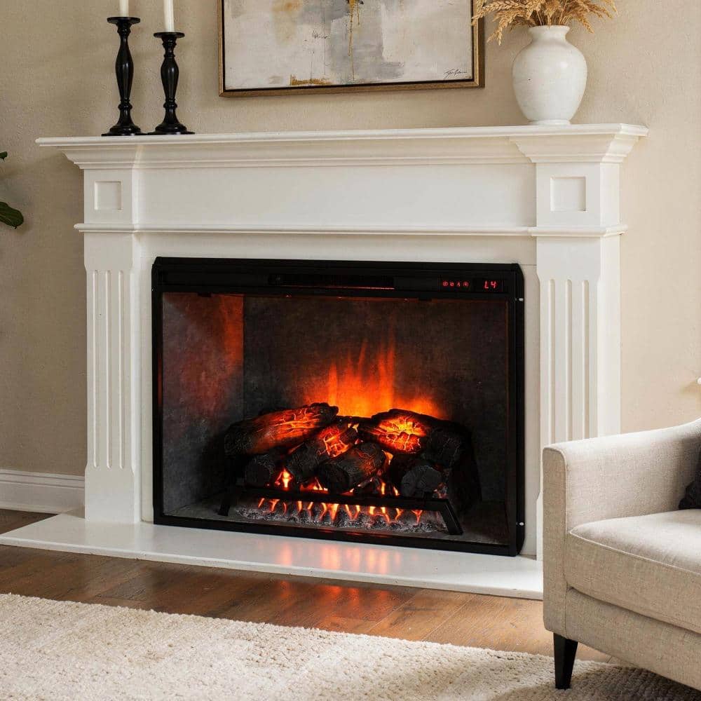 33 inch Infrared Electric Fireplace Insert, 1500W, 5000 BTU, Remote Control, Touch Panel, 4 Flame Colors price history on PriceWatchPro