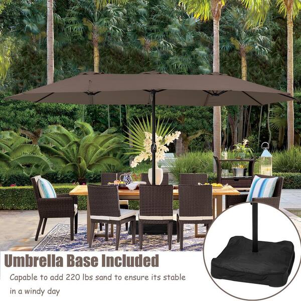 Boyel Living 15 Ft Extra Large Outdoor, Extra Large Patio Umbrella With Lights