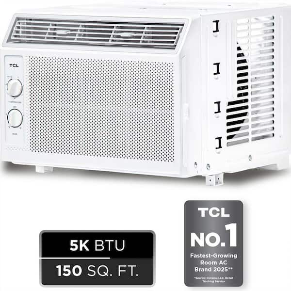 5,000 BTU (DOE) Mechanical Window Air Conditioner Cools 150 sq. ft. in White