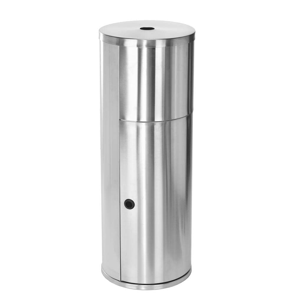 Stainless Steel Floor-Standing Wet Wipe Dispenser with Trash Can