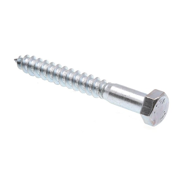3/8 in. x 3 in. A307 Grade A Zinc Plated Steel External Hex Lag Screws (25-Pack)