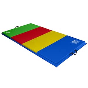 Multi-Color 4 ft. W x 8 ft. L x 2 in.Thick Personal Folding Fitness and Exercise, Gym Flooring Mat (32 sq. ft.)