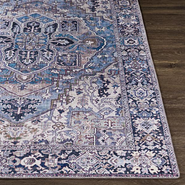 Rhene Denim/Lilac 8 ft. x 10 ft. Indoor Area Rug
